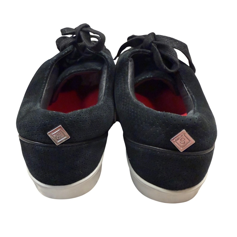 Cocktail Sneakers Black Suede Leather Cap Toe‎ Lace Casual Size 9 RARE - Picture 5 of 6